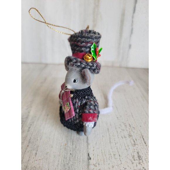 Kurt Adler Mouse Top Hat Bell vintage ornament Xmas - Picture 2 of 5